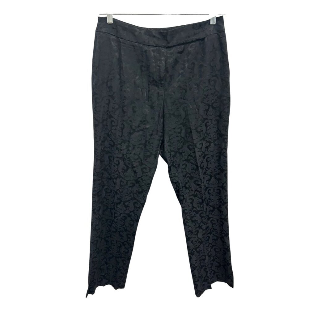 WilliSmith Black Jacquard Womens Dress Pants Size 8